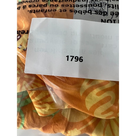 Spongebob Squarepants Shirt Mens XL Orange Floral Pineapple Hawaiian Nickelodeon - Picture 6 of 8